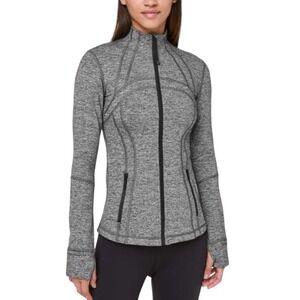 Lululemon define jacket size 6 heathered gray & black